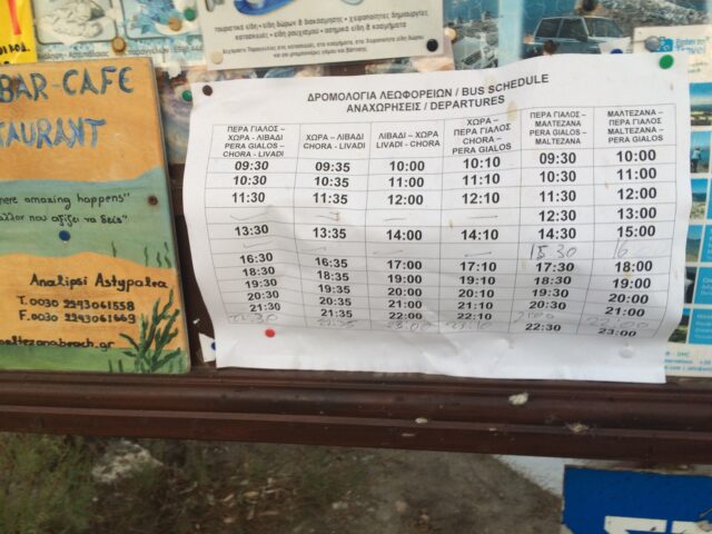 Der Busfahrplan