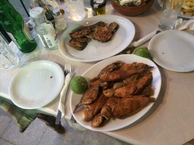 Fische vor dem Essen