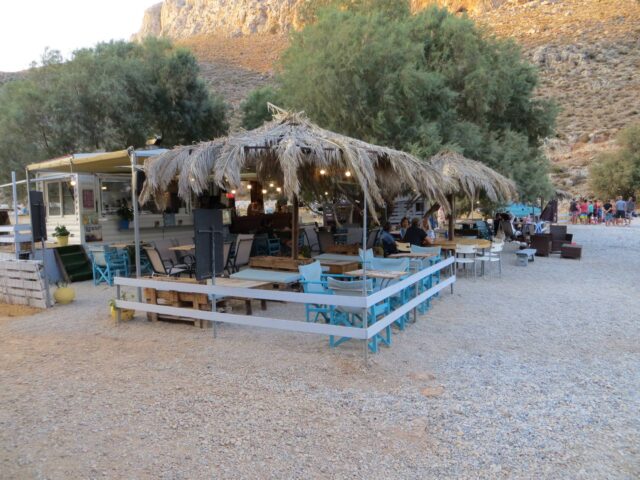 Die Strandbar in der Mitte