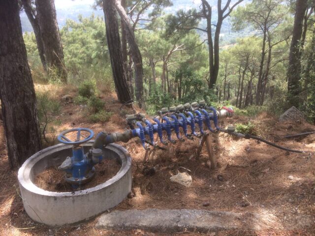 Wasserverteiler im Wald
