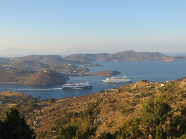 Patmos Skala gesehen von Jimmy's Balcony