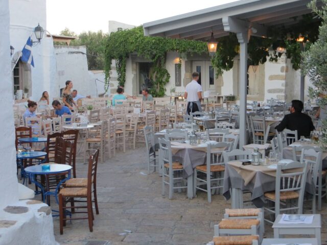 Hauptplatz von Chora Patmos