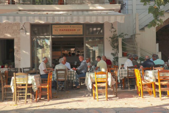 Kafenion in Plátanos