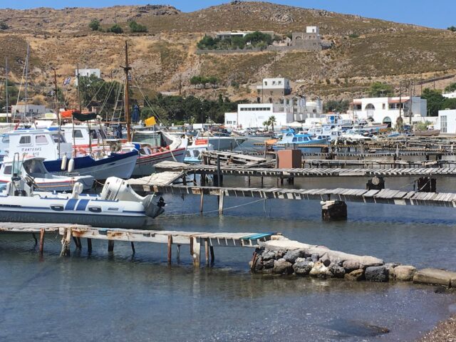 Bootsstege in Skala