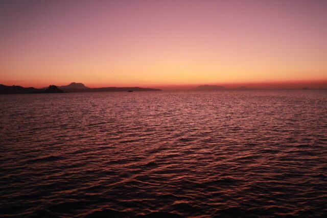 Kurz vor Sonnenaufgang um 6:48h in Kefalos