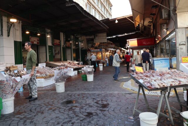 Fleisch- und Fischmarkt in Piräus