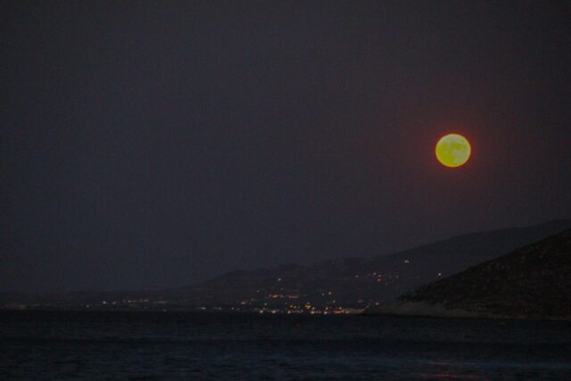 Vollmond über Kos in Vathy